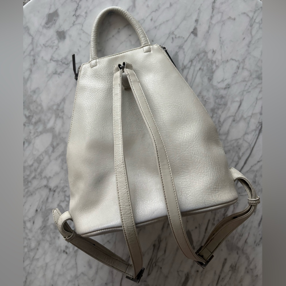 Matt & Nat Cream White Vegan Leather Backpack - Picture 6 of 9